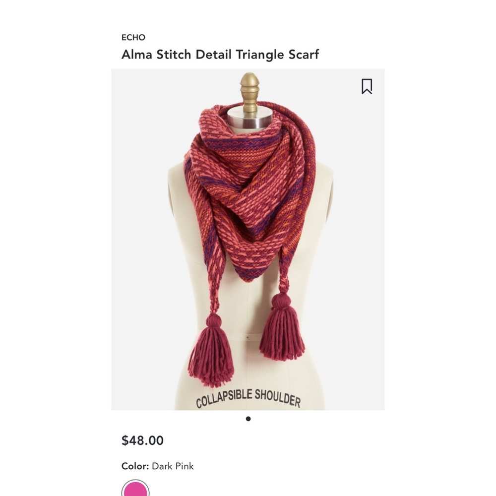 Echo Alma Stitch Triangle Scarf